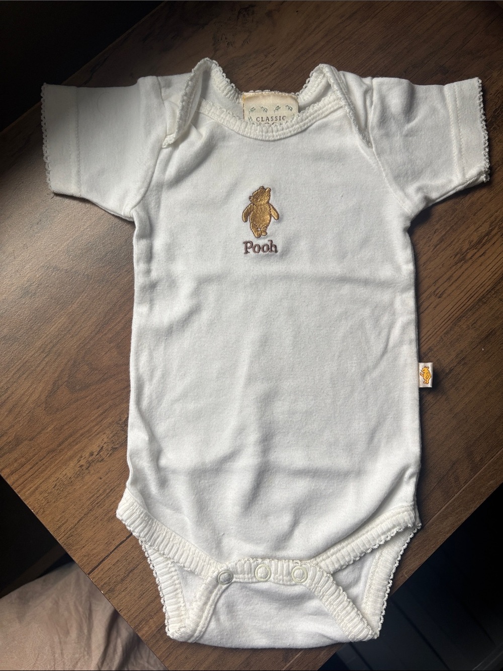 Vintage Classic White Baby One-Piece Bodysuit